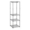 Armadio guardaroba Kipit WR4205NB Nero Grigio Ferro Plastica 43,5 x 160 x 50 cm