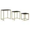 Set di 3 tavoli DKD Home Decor Nero Dorato 50 x 35 x 60 cm
