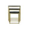Set di 3 tavoli DKD Home Decor Nero Dorato 50 x 35 x 60 cm