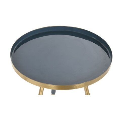 Set di 2 tavoli Home ESPRIT Azzurro Dorato 41 x 41 x 51 cm