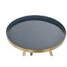 Set di 2 tavoli Home ESPRIT Azzurro Dorato 41 x 41 x 51 cm