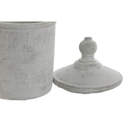 Vaso Home ESPRIT Grigio Cemento Orientale 15 x 15 x 25 cm