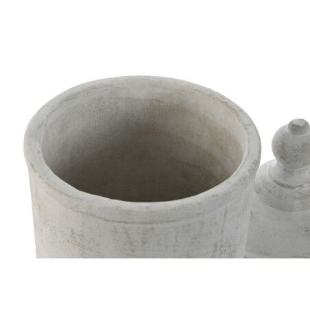 Vaso Home ESPRIT Grigio Cemento Orientale 15 x 15 x 25 cm
