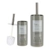 Scopino per il Bagno Berilo Natural Bianco Grigio Argentato Ceramica 9,6 x 32 x 9,6 cm