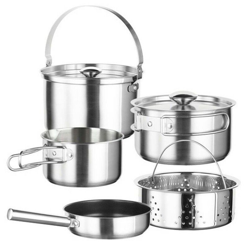 Batteria da Cucina Inoxibar KAMPING 61117 Acciaio 7 Pezzi Batteria da Cucina Inoxibar KAMPING 61117 Acciaio 7 Pezzi