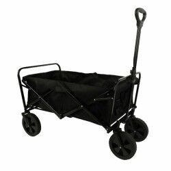 Marbueno Carrello Multiuso Pieghevole Acciaio 150 KG Nero Giardino, Spiaggia 86X50X59 cm