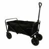 Marbueno Carrello Multiuso Pieghevole Acciaio 150 KG Nero Giardino, Spiaggia 86X50X59 cm