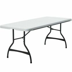 Tavolo Pieghevole Lifetime Bianco Rettangolare Acciaio Plastica 182 x 76 x 73,5 cm