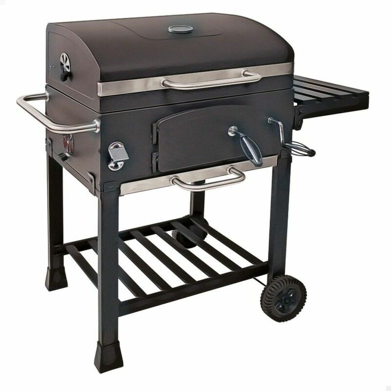 Barbecue a Carbone con Coperchio e Ruote Aktive 102 x 65 x 104 cm Barbecue a Carbone con Coperchio e Ruote Aktive 102 x 65 x 104 cm