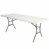 Tavolo Pieghevole Lifetime Bianco Rettangolare Acciaio Plastica 185 x 76 x 74 cm