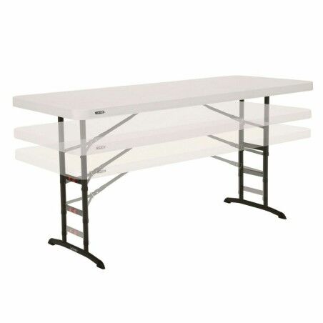 Tavolo Pieghevole Lifetime Bianco Rettangolare Acciaio Plastica 183 x 76 cm