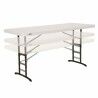 Tavolo Pieghevole Lifetime Bianco Rettangolare Acciaio Plastica 183 x 76 cm