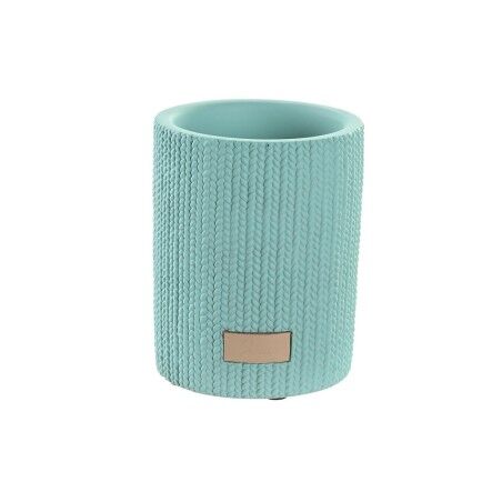 Bicchiere DKD Home Decor Verde Cemento 8 x 8 x 10 cm