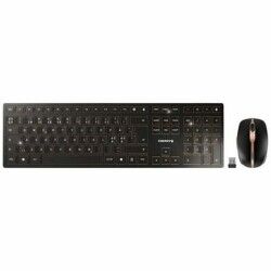 Tastiera e Mouse Cherry JD-9100PN-2 Nero Qwerty in Spagnolo