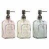 Dispenser di Sapone DKD Home Decor Grigio Rosa Dorato Argentato Cristallo Plastica Moderno 450 ml 7,5 x 7,5 x 19 cm (3 Unità)