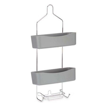 Scaffale da Bagno Berilo W7072 - 383 Grigio Metallo Plastica 28 x 60 x 14 cm (6 Unità)