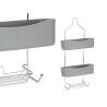Scaffale da Bagno Berilo W7072 - 383 Grigio Metallo Plastica 28 x 60 x 14 cm (6 Unità)