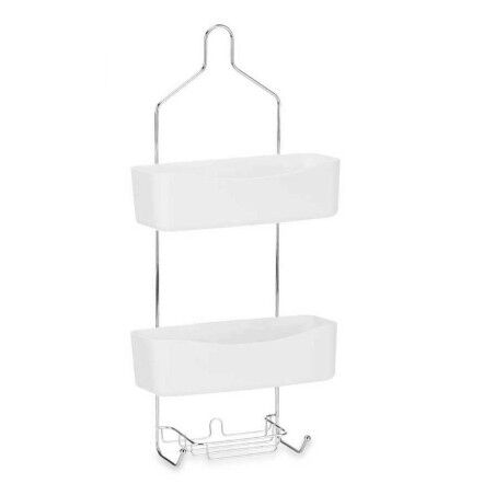 Scaffale da Bagno Berilo W7072 - 382 Bianco Metallo Plastica 28 x 60 x 14 cm (6 Unità)