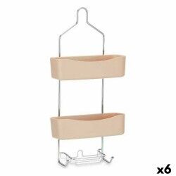 Scaffale da Bagno Berilo W7072 - 384 Beige Metallo Plastica 28 x 60 x 14 cm (6 Unità)