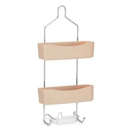 Scaffale da Bagno Berilo W7072 - 384 Beige Metallo Plastica 28 x 60 x 14 cm (6 Unità)