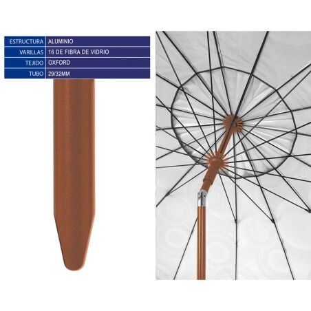 Ombrellone Beige Ø 240 cm SPF50+