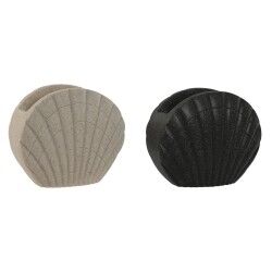 Bicchiere Home ESPRIT Grigio Crema Resina 12 X 6 X 10,5 cm (2 Unità)