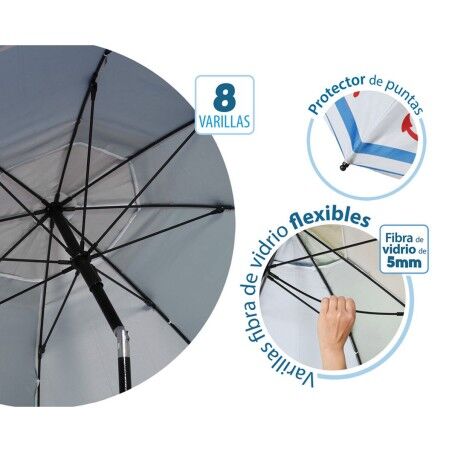 Ombrellone Azzurro Ø 200 cm SPF50+ Ancora