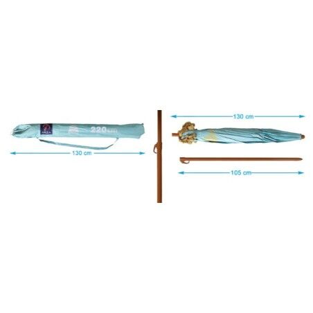 Ombrellone Azzurro 220 cm UPF 50+