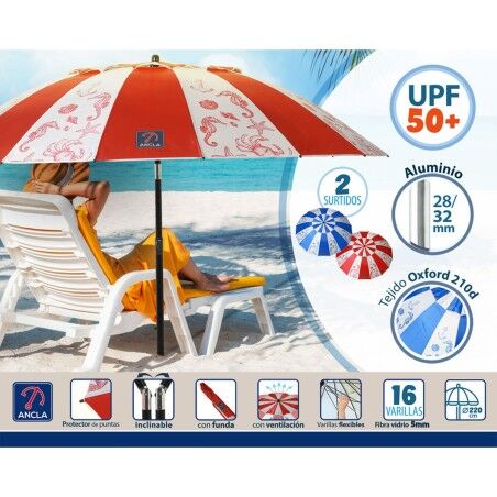 Ombrellone Ø 220 cm SPF50+ Marino