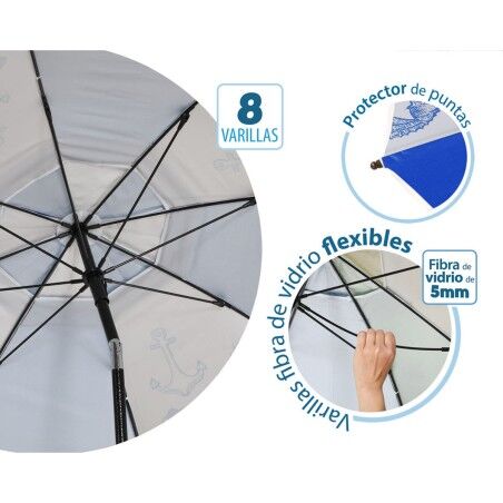 Ombrellone Azzurro Ø 200 cm SPF50+ Marino