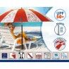 Ombrellone Rosso Ø 220 cm SPF50+ Marino
