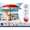 Ombrellone Rosso Ø 220 cm SPF50+ Ancora