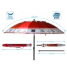 Ombrellone Rosso Ø 220 cm SPF50+ Ancora