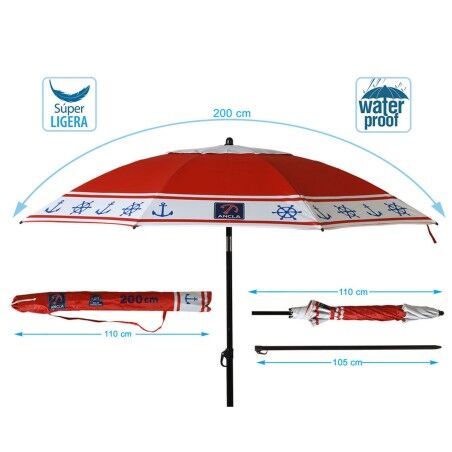 Ombrellone Ø 200 cm SPF50+ Ancora