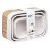 Set di Scatole per Sistemare Impilabili Kipit BA1317-437 31 x 12 x 21 cm 4 Unità