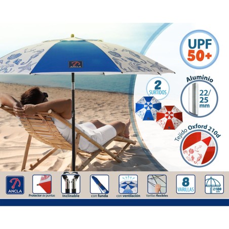 Ombrellone Ø 180 cm SPF50+ Marino