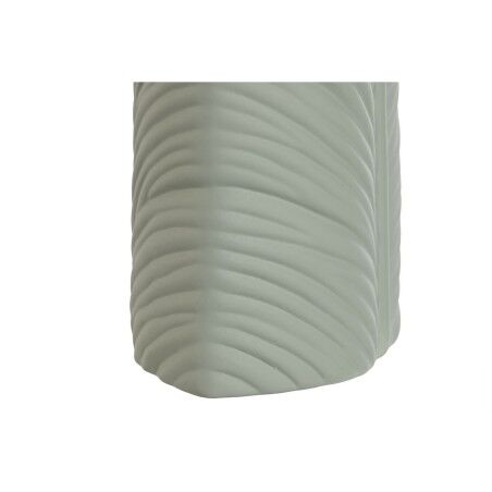 Vaso Home ESPRIT Verde Gres Tropicale Foglia della pianta 33 x 10 x 70 cm