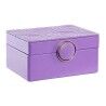 Scatola-Portagioie DKD Home Decor 23 x 17 x 10 cm Lilla Poliuretano Legno MDF