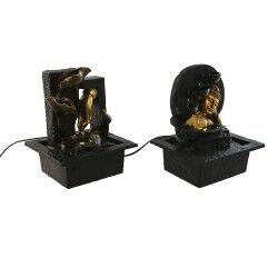Fontana da giardino Home ESPRIT Resina Buddha Orientale 21 x 19 x 27 cm (2 Unità)