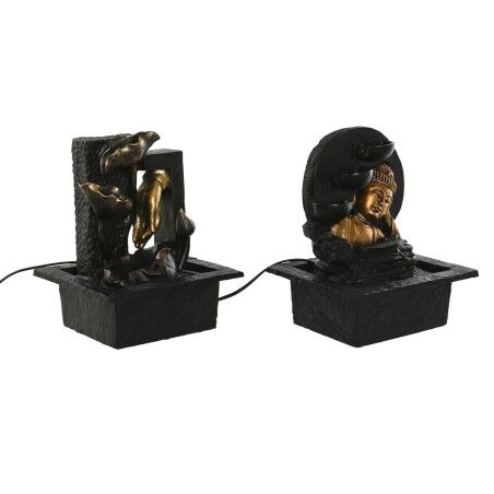 Fontana da giardino Home ESPRIT Resina Buddha Orientale 21 x 19 x 27 cm (2 Unità)