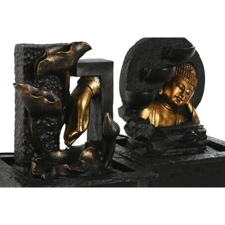 Fontana da giardino Home ESPRIT Resina Buddha Orientale 21 x 19 x 27 cm (2 Unità)