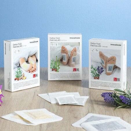 Cerotti Disintossicanti per i Piedi Lavender InnovaGoods 10 Unità