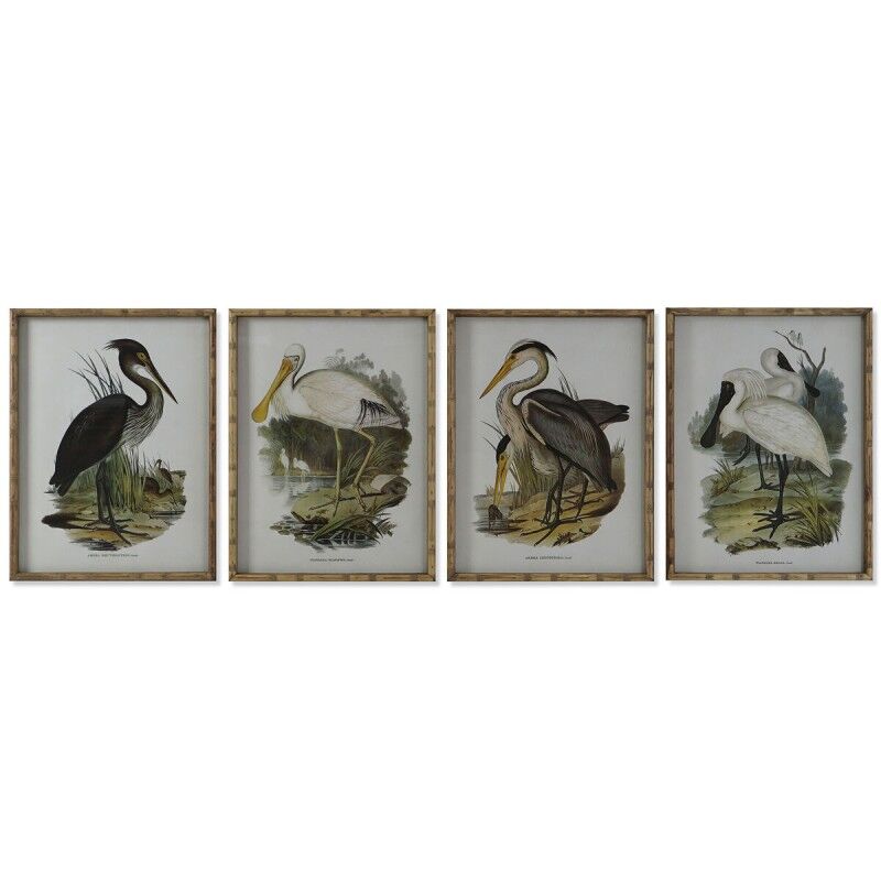 Quadro DKD Home Decor Uccelli Orientale 45 x 3 x 60 cm (4 Unità) Quadro DKD Home Decor Uccelli Orientale 45 x 3 x 60 cm (4 Unità)