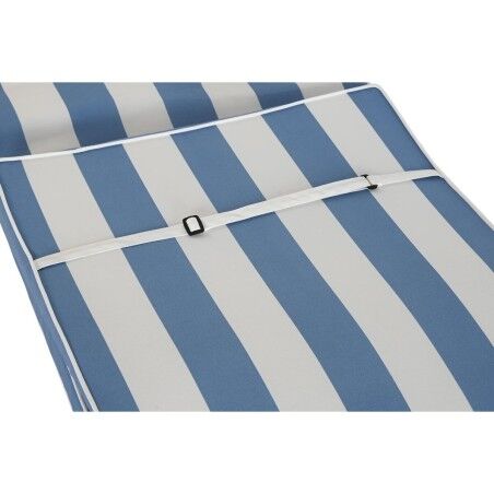 Cuscino per Lettino DKD Home Decor Amaca Bianco Blu cielo 190 x 60 x 5 cm