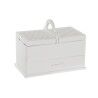 Scatola-Portagioie DKD Home Decor 16 x 17 x 28 cm Bianco Rosa chiaro Legno MDF