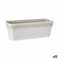 Vaso rettangolare da Balcone Stefanplast Gaia Bianco Plastica 49,5 x 17 x 19 cm (12 Unità)