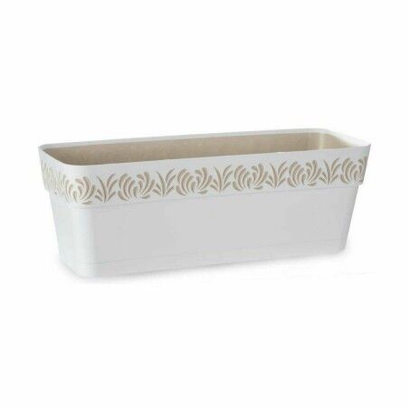 Vaso rettangolare da Balcone Stefanplast Gaia Bianco Plastica 49,5 x 17 x 19 cm (12 Unità)
