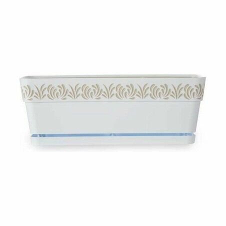 Vaso rettangolare da Balcone Stefanplast Gaia Bianco Plastica 49,5 x 17 x 19 cm (12 Unità)