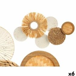 Decorazione da Parete 24SMA0040 Bianco Marrone Metallo 65 x 40 x 6 cm (6 Unità)