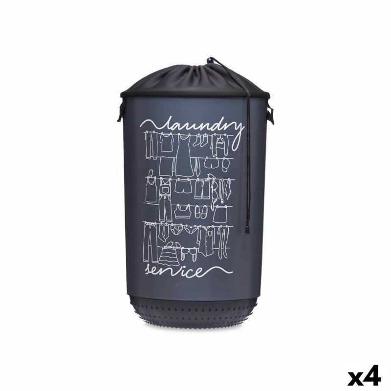 Cesto per i Panni Kipit QOJA KESE-1 Laundry Sevice Blu scuro Stoffa Plastica 40 L 34 x 52,5 x 34 cm (4 Unità) Cesto per i Panni Kipit QOJA KESE-1 Laundry Sevice Blu scuro Stoffa Plastica 40 L 34 x 52,5 x 34 cm (4 Unità)